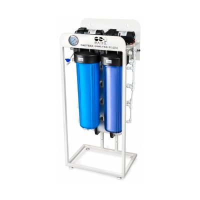 Фильтр обратного осмоса воды RO-200 с промывкой (200 л/ч 4 мембраны) с контроллером